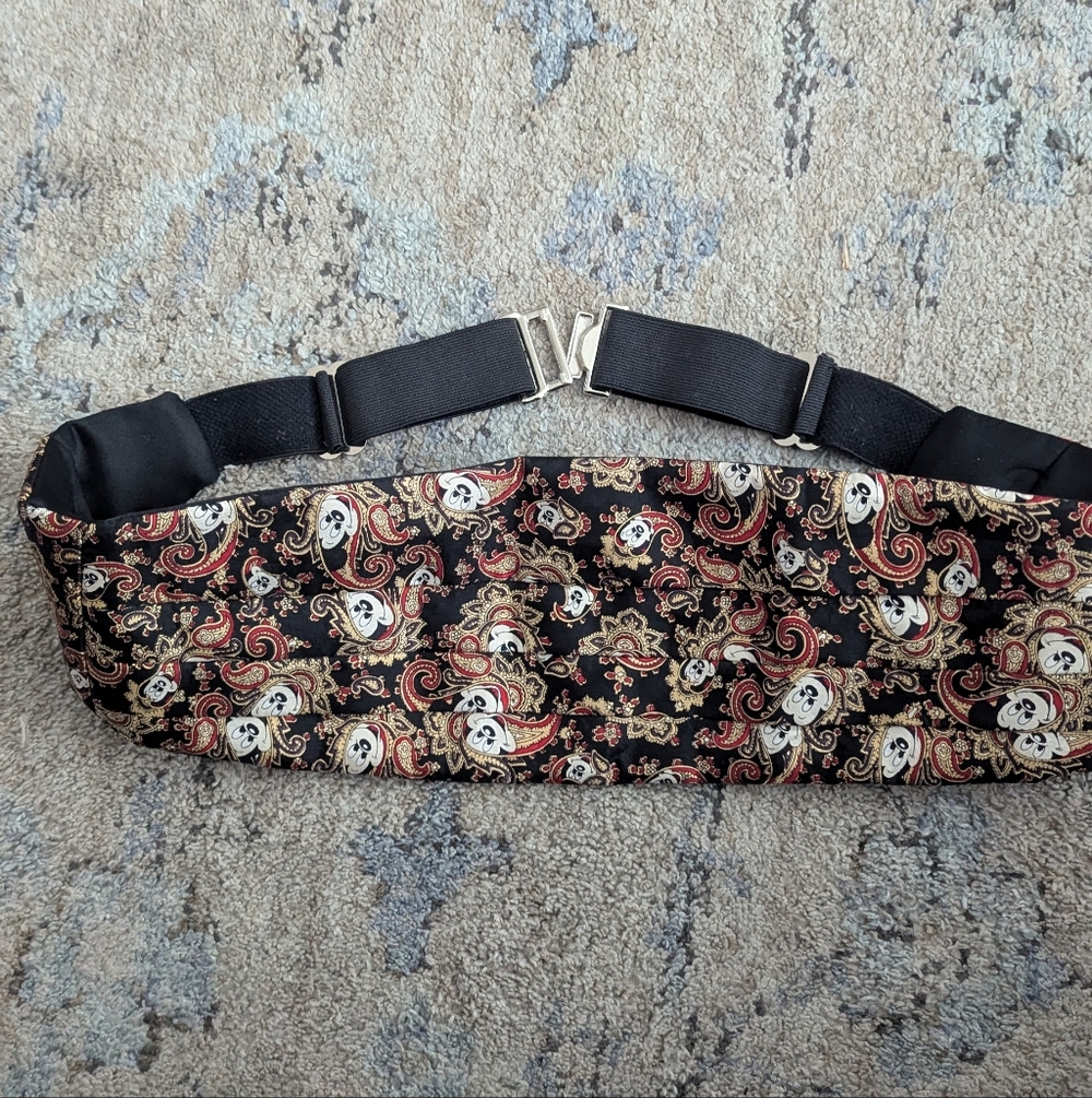 Paisley Mickey Mouse Print Cumberbund Belt
